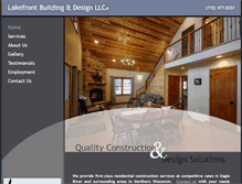 Tablet Screenshot of lakefrontbuildinganddesign.com